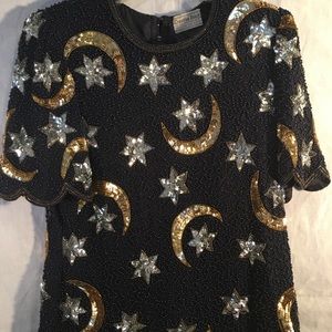 Creative Touch Blouse  Beaded & Sequin SIze S-M